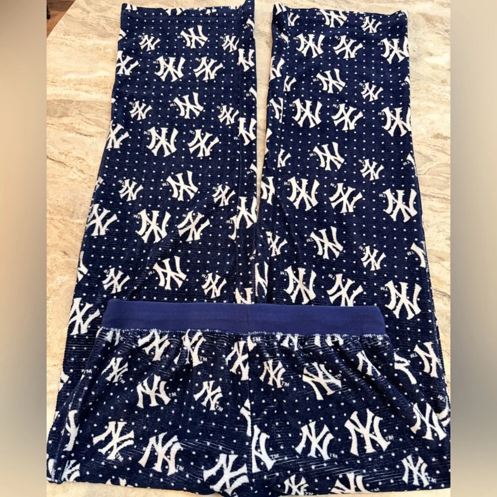 Concepts Sport MLB NY Yankees Men’s M Lounge Pants Navy Plush Fleece Sleepwear